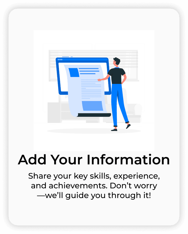 Step 03: Add Your Information